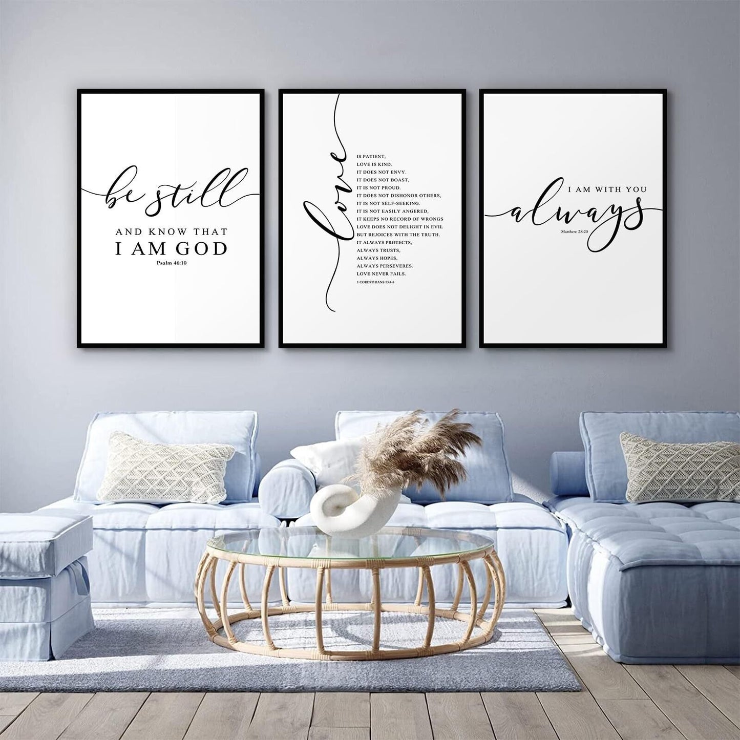 Bible Verse Wall Art Decor Scripture Canvas Wall Art Christian Wall Art Inspi...