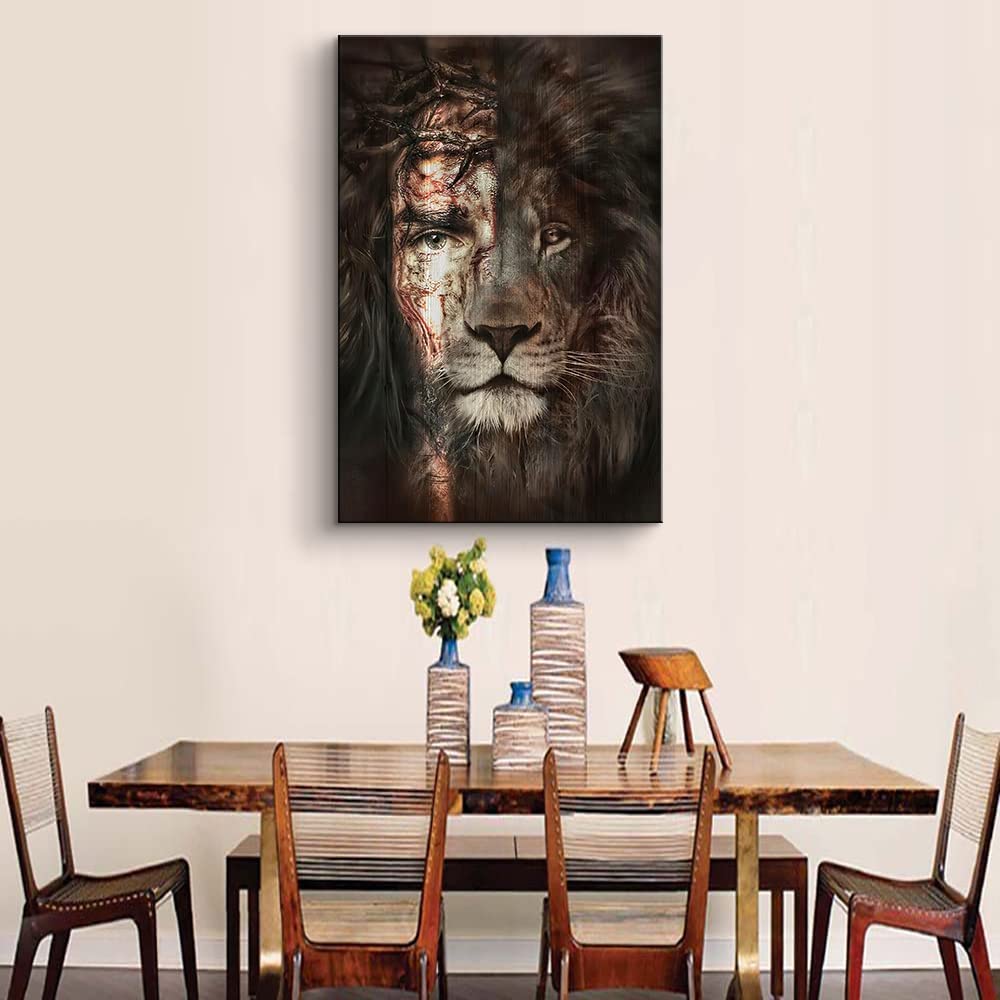 Jesus & Lion Wall Art