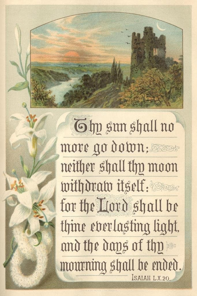 Isaiah 60 20 the Lord Shall Be Thine Everlasting Light Cool Wall Art Print Poster 24X36