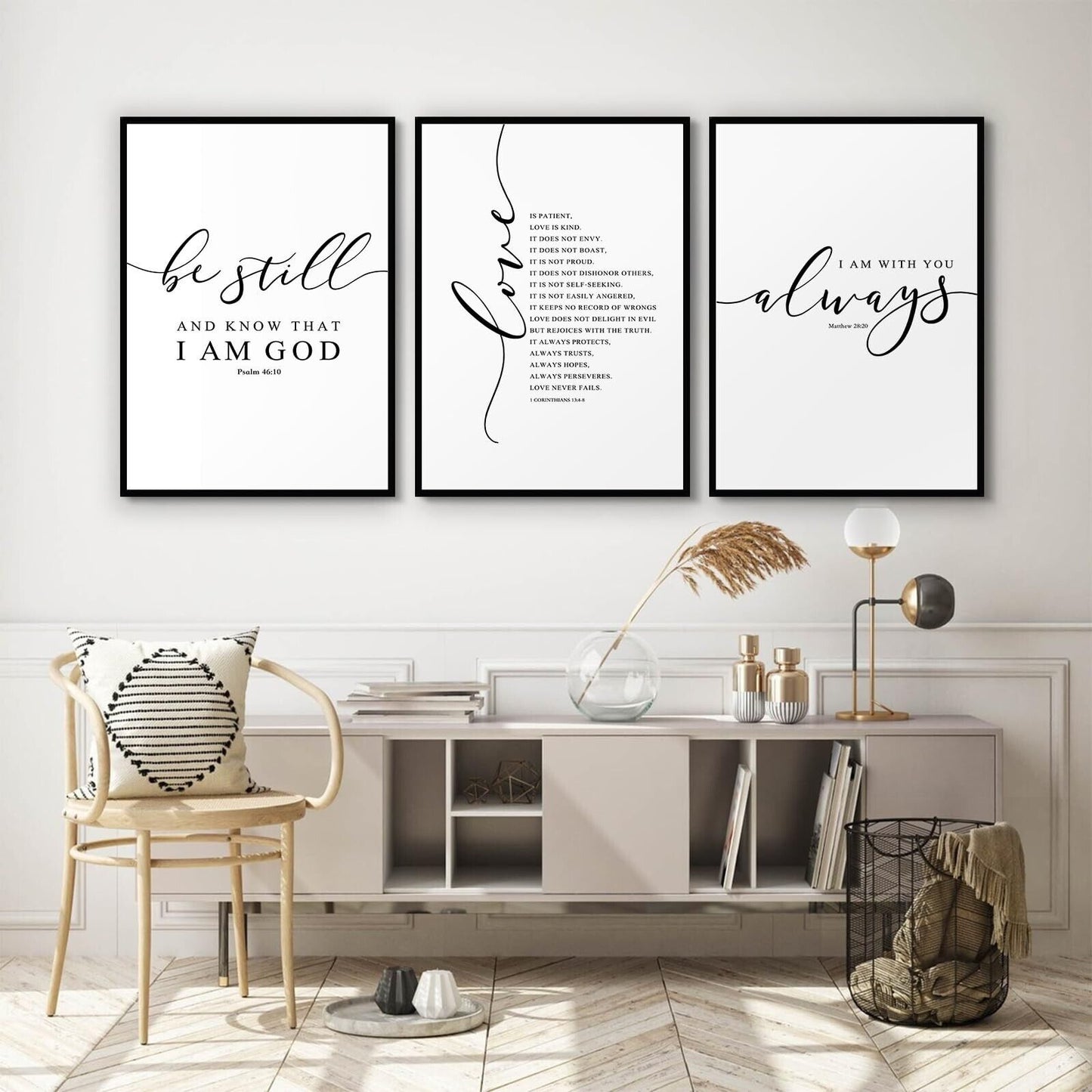 Bible Verse Wall Art Decor Scripture Canvas Wall Art Christian Wall Art Inspi...