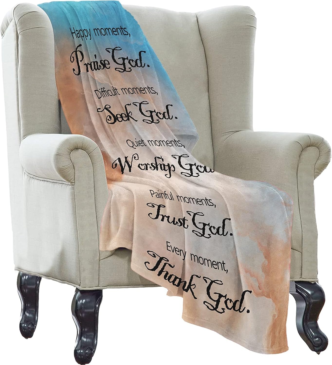 Christian Scripture Blanket Spiritual Gifts for Women Religious Throw Blanket with Bible Verse Inspirational Healing Thoughts Gifts for Women Men Pastor Appreciation Christmas Blanket Gifts