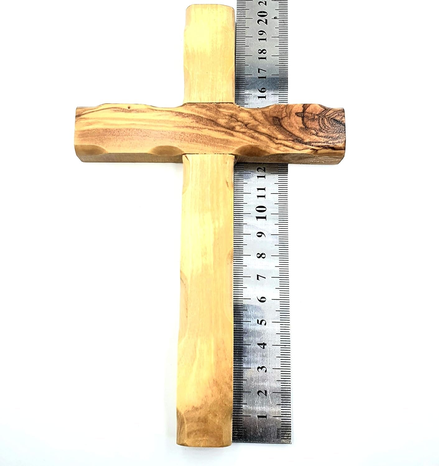 Wall Hanging Olive Wood Cross | Hand Carved Cross | Olivewood Christian Wall Cross with Holy Land Certificate | Ideal Gift for Home Decoration, Weddings and Home Office 20Cm / 7.8" CRS051