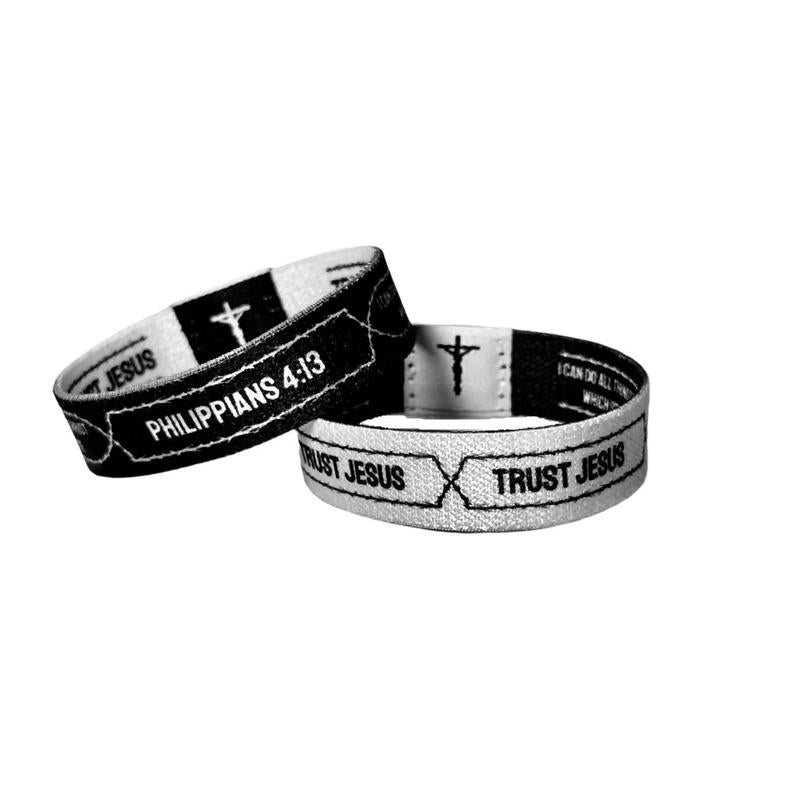 Daily Bible Verse Bracelet Packs of 3 Trust Jesus Christian Wristbands