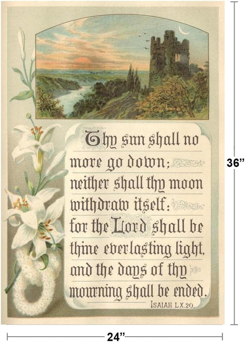 Isaiah 60 20 the Lord Shall Be Thine Everlasting Light Cool Wall Art Print Poster 24X36