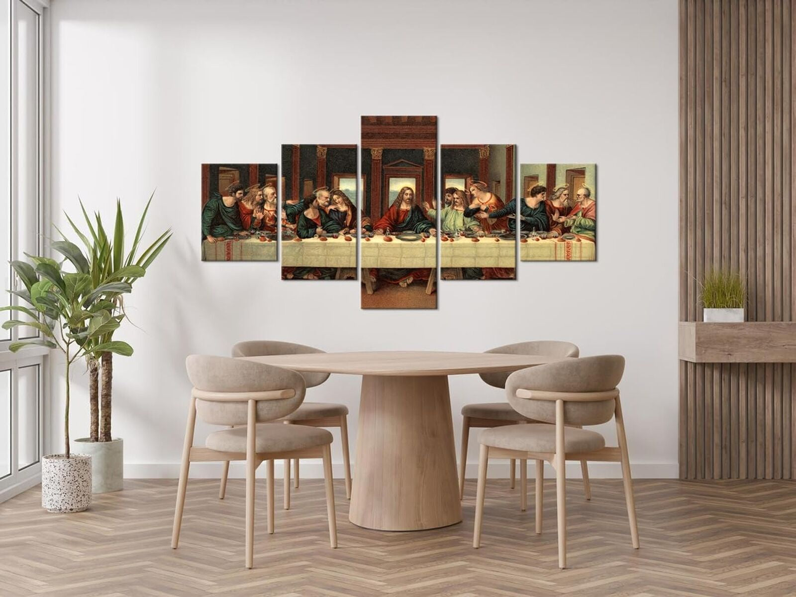 YOUHONG 5 Piece Last Supper Wall Decor Leonardo Da Vinci Wall Decor Religious...