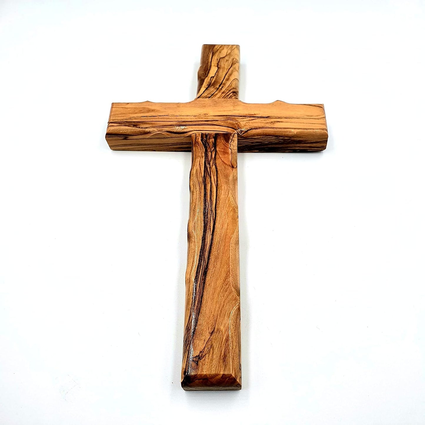 Wall Hanging Olive Wood Cross | Hand Carved Cross | Olivewood Christian Wall Cross with Holy Land Certificate | Ideal Gift for Home Decoration, Weddings and Home Office 20Cm / 7.8" CRS051