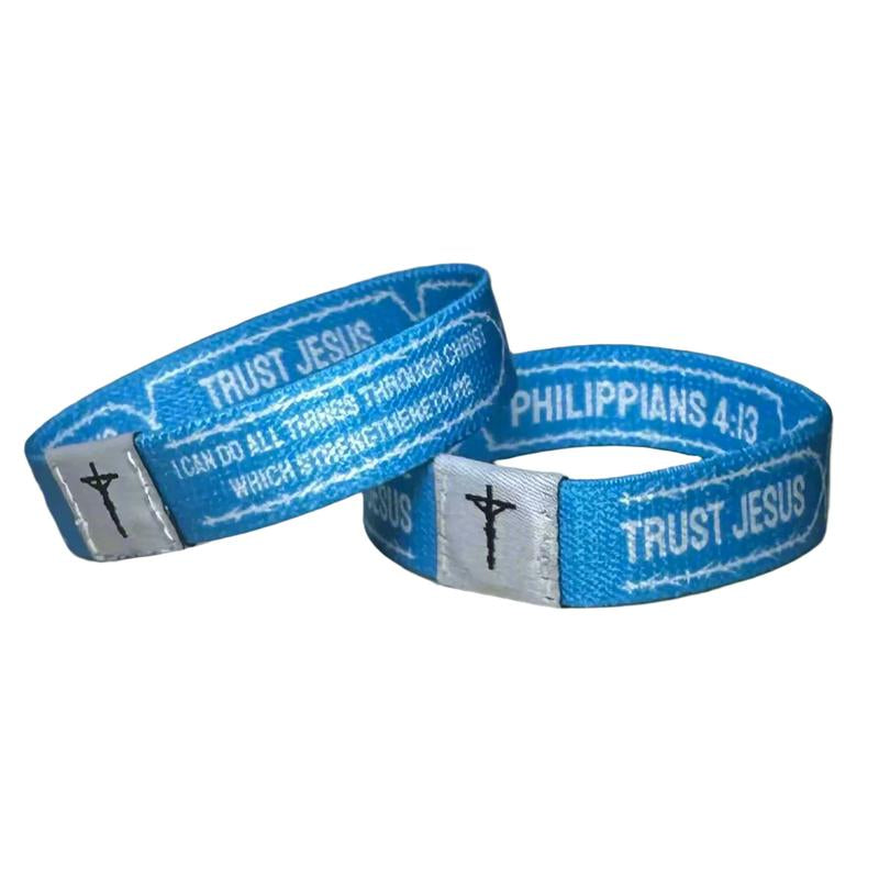 Daily Bible Verse Bracelet Packs of 3 Trust Jesus Christian Wristbands