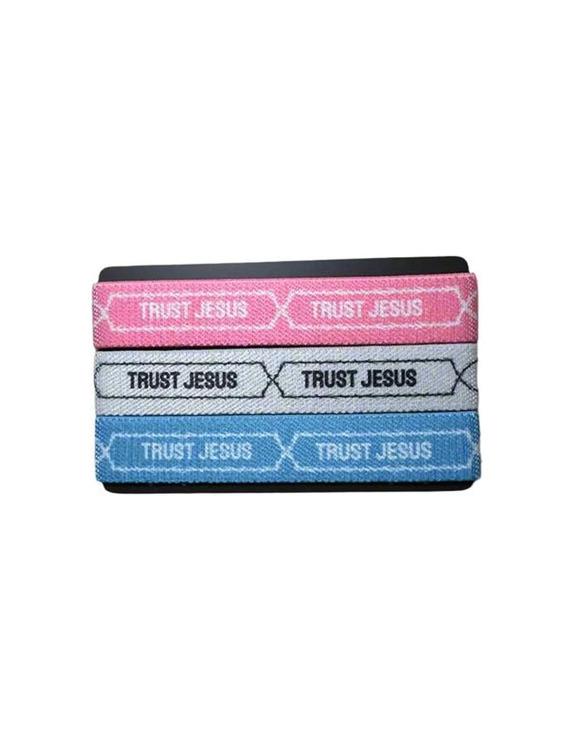 Daily Bible Verse Bracelet Packs of 3 Trust Jesus Christian Wristbands