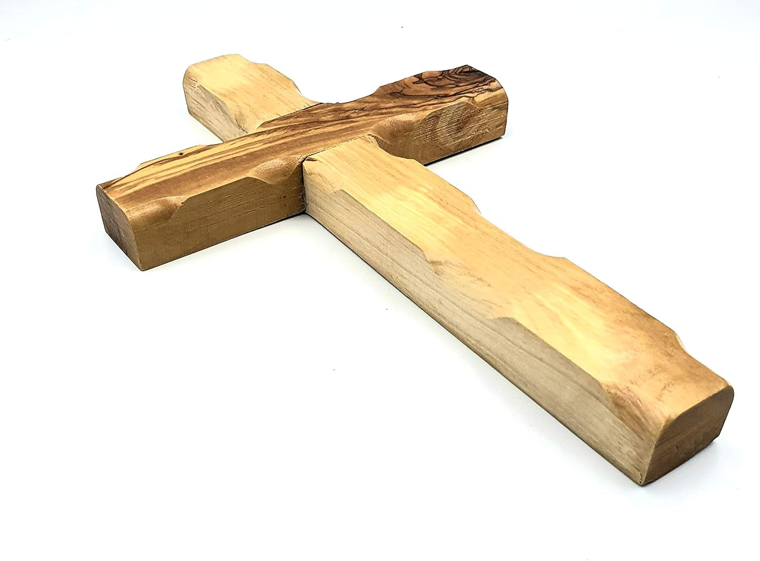 Wall Hanging Olive Wood Cross | Hand Carved Cross | Olivewood Christian Wall Cross with Holy Land Certificate | Ideal Gift for Home Decoration, Weddings and Home Office 20Cm / 7.8" CRS051